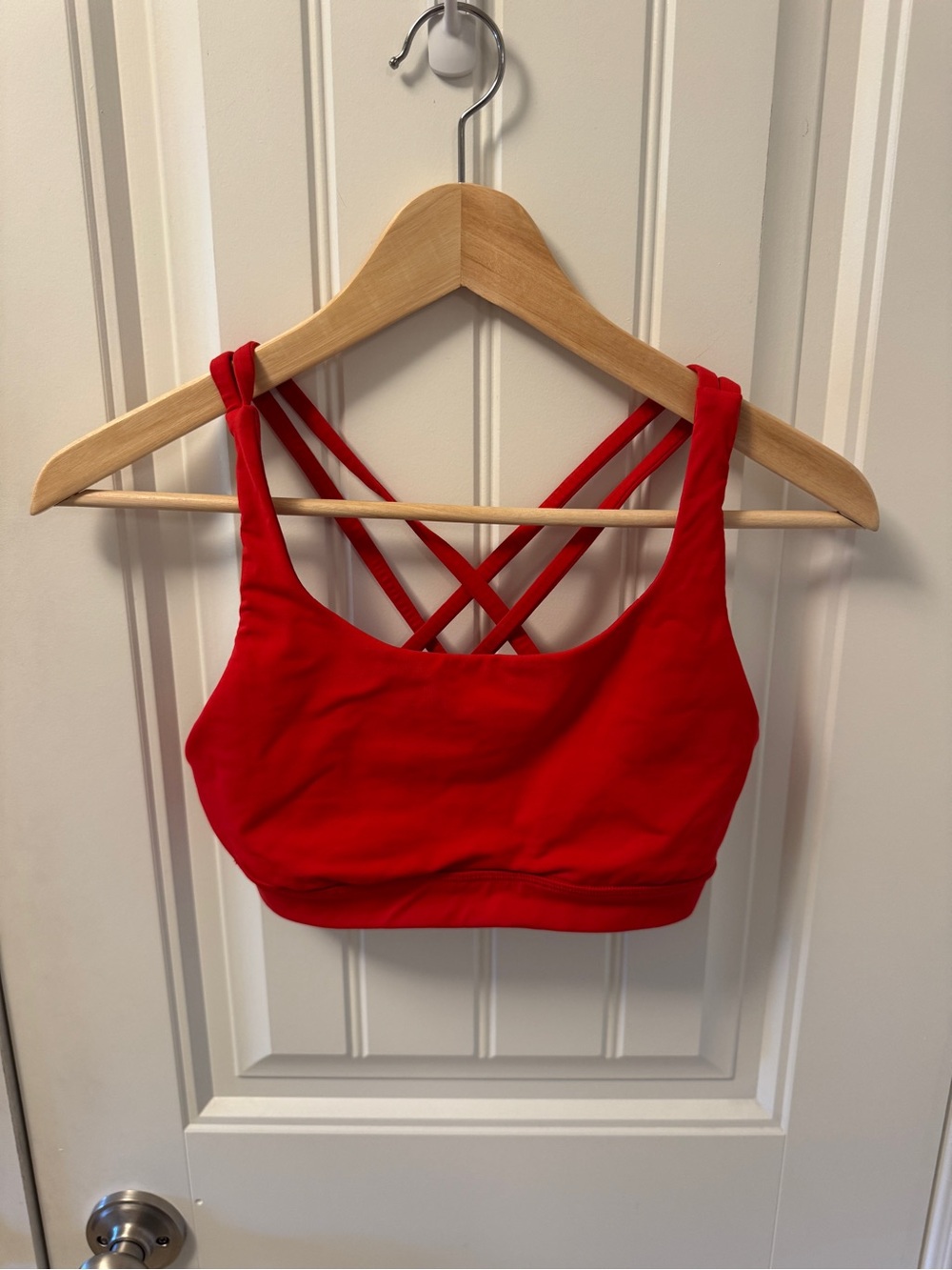 lululemon athletica Red Crisscross Strappy Sports Bra